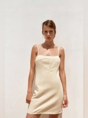 NWT Creamon 100% Cotton White Mini Dress (Zara Style)